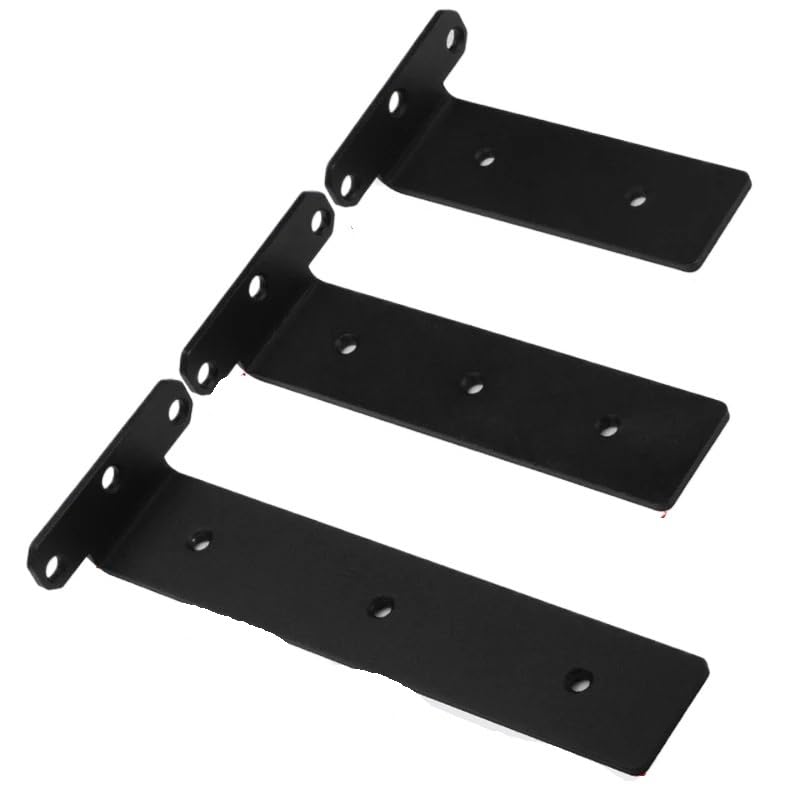 Black Hidden Floating Wall Shelf Support Brackets