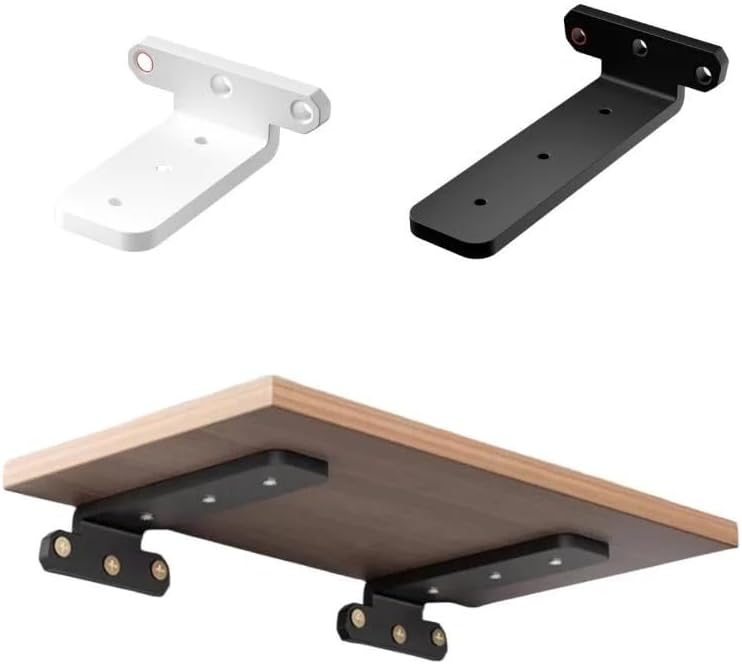 Black Hidden Heavy Load Wall Shelf Support Brackets