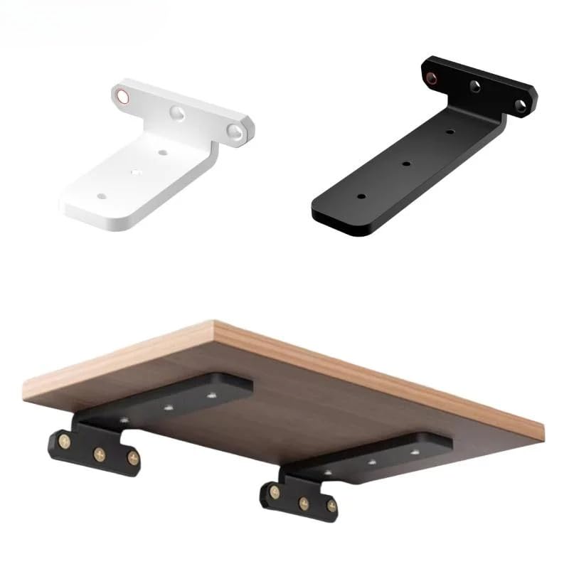 Black Hidden Heavy Load Wall Shelf Support Brackets
