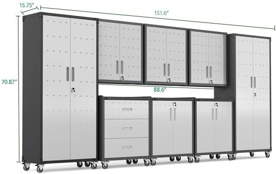 Modular Steel Garage Cabinet Set