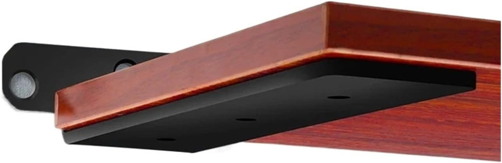 Black Hidden Heavy-Duty Wall Shelf Tripod Brackets