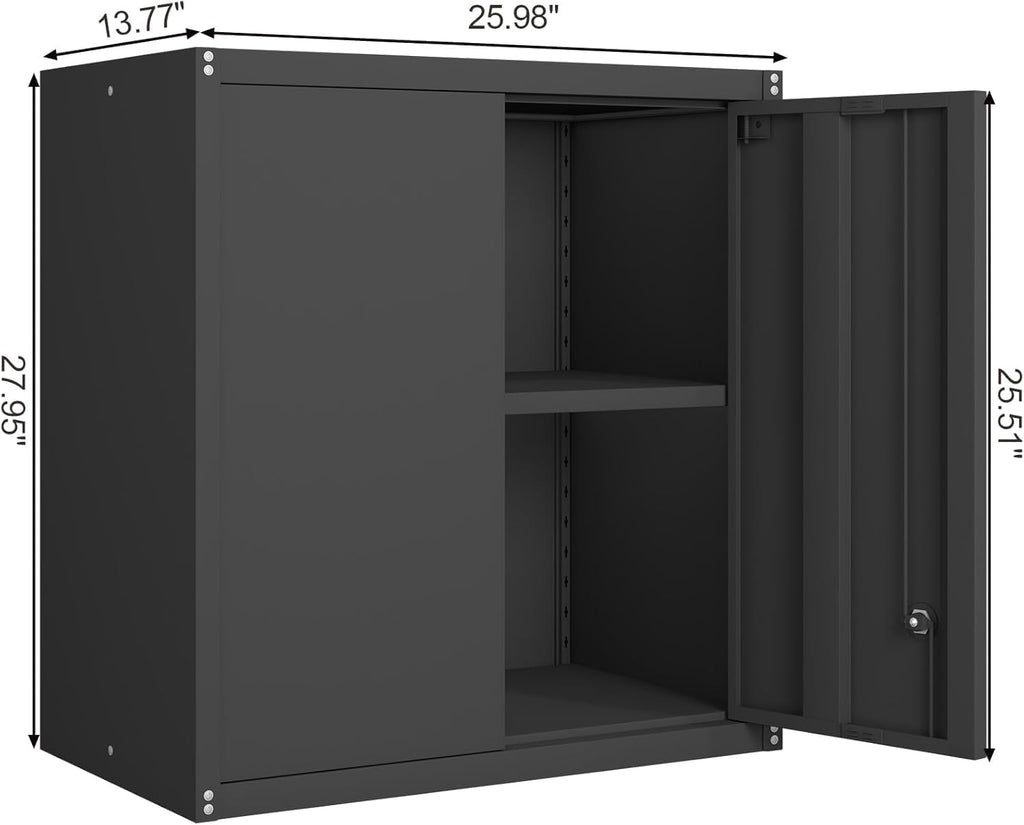 Wall Mount Lockable Metal Garage Cabinet
