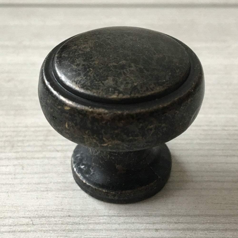Dark Antique Bronze Round Vintage Drawer Knobs