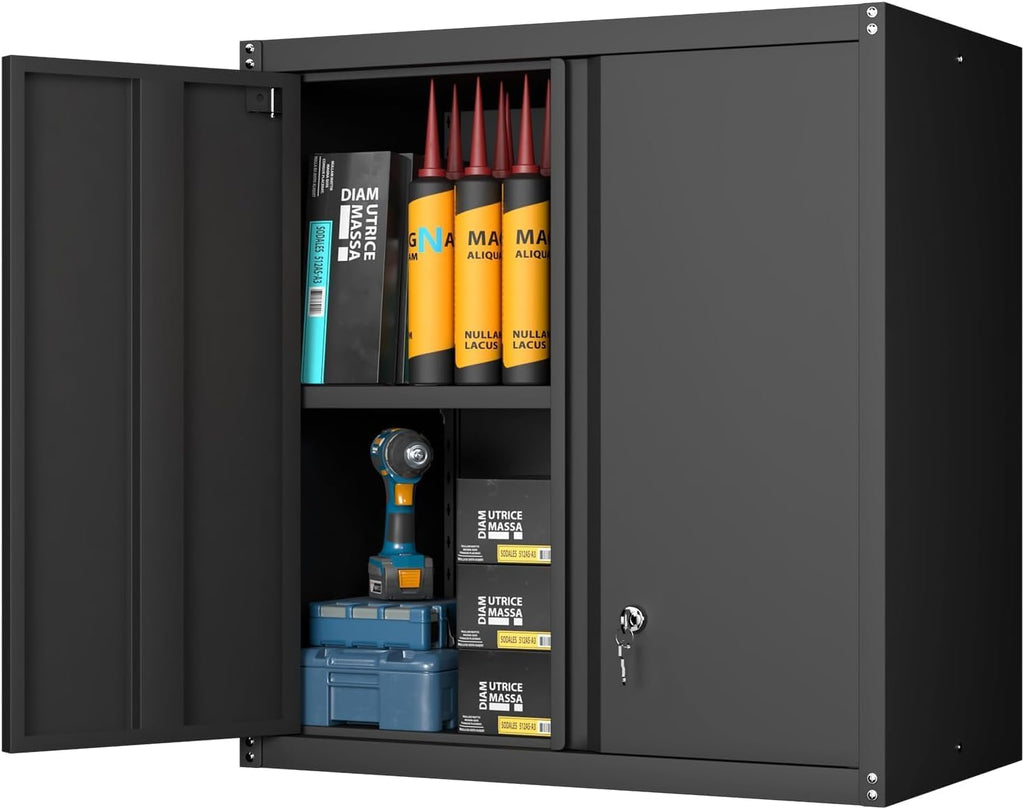 Wall Mount Lockable Metal Garage Cabinet
