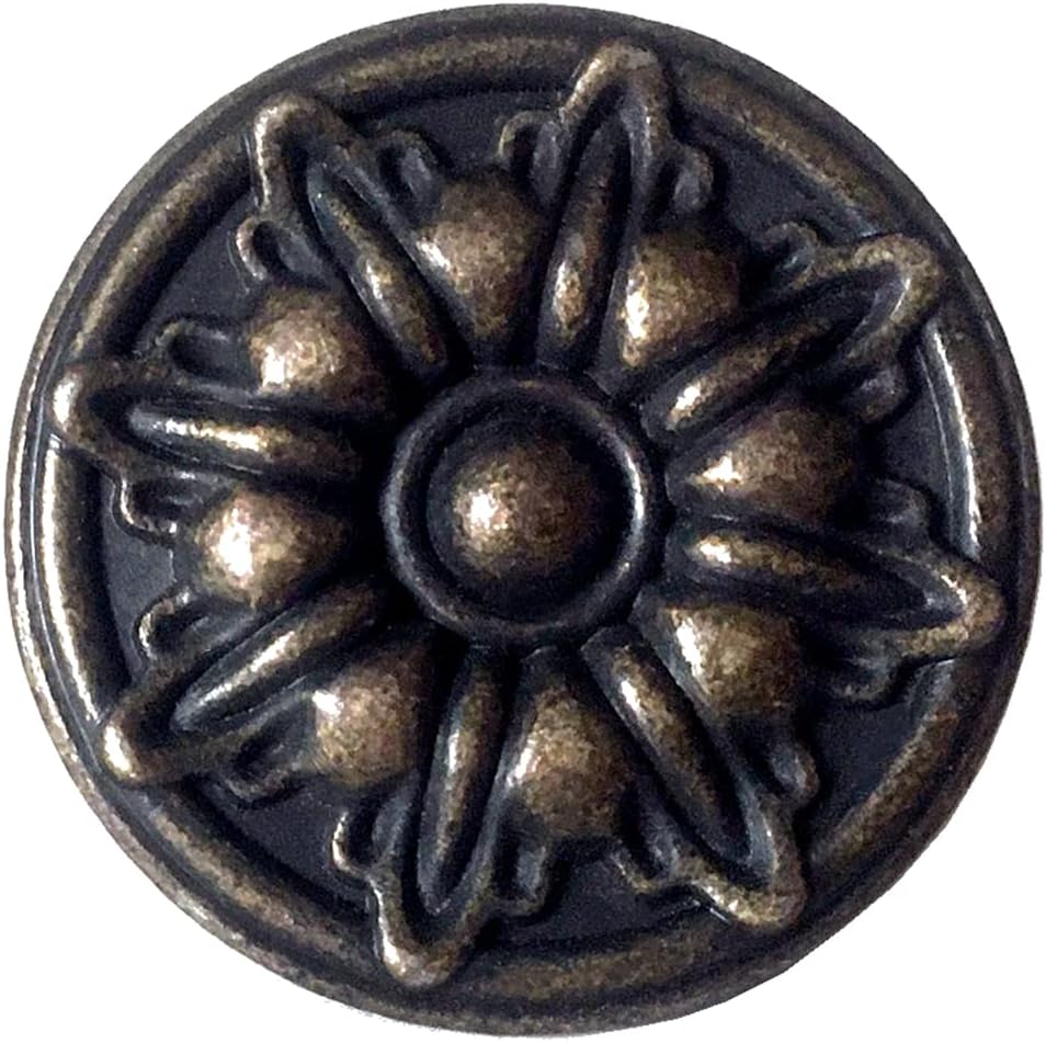 Antique Bronze Vintage Round Drawer Pull Knobs