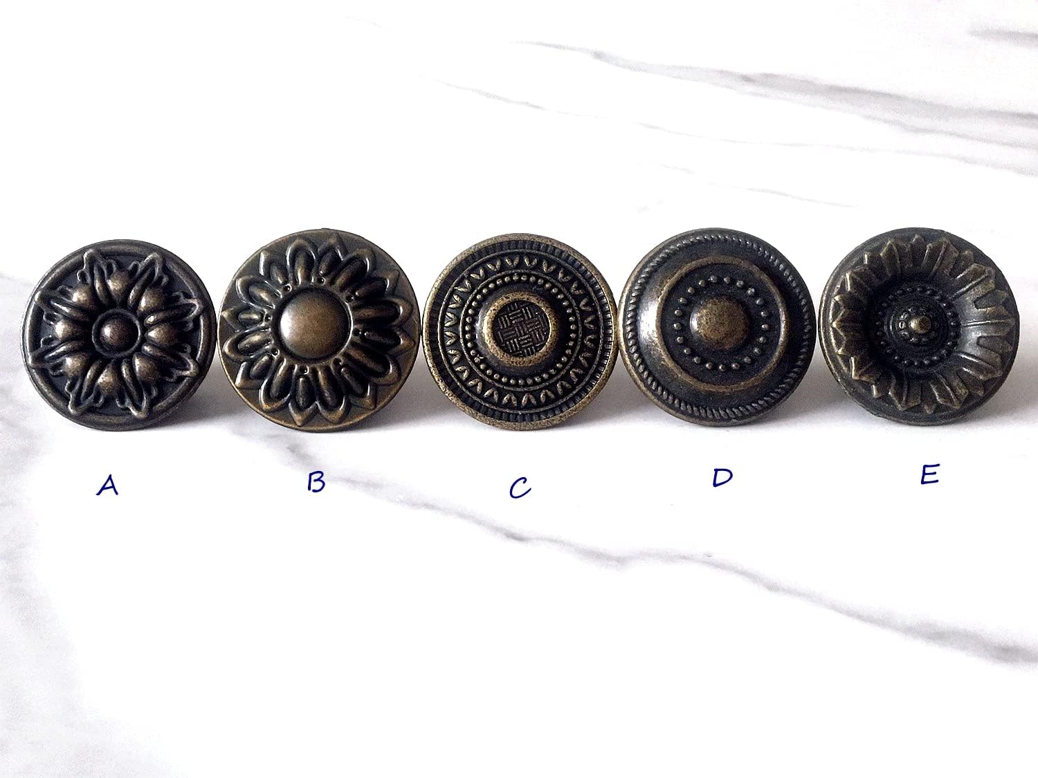 Antique Bronze Vintage Round Drawer Pull Knobs