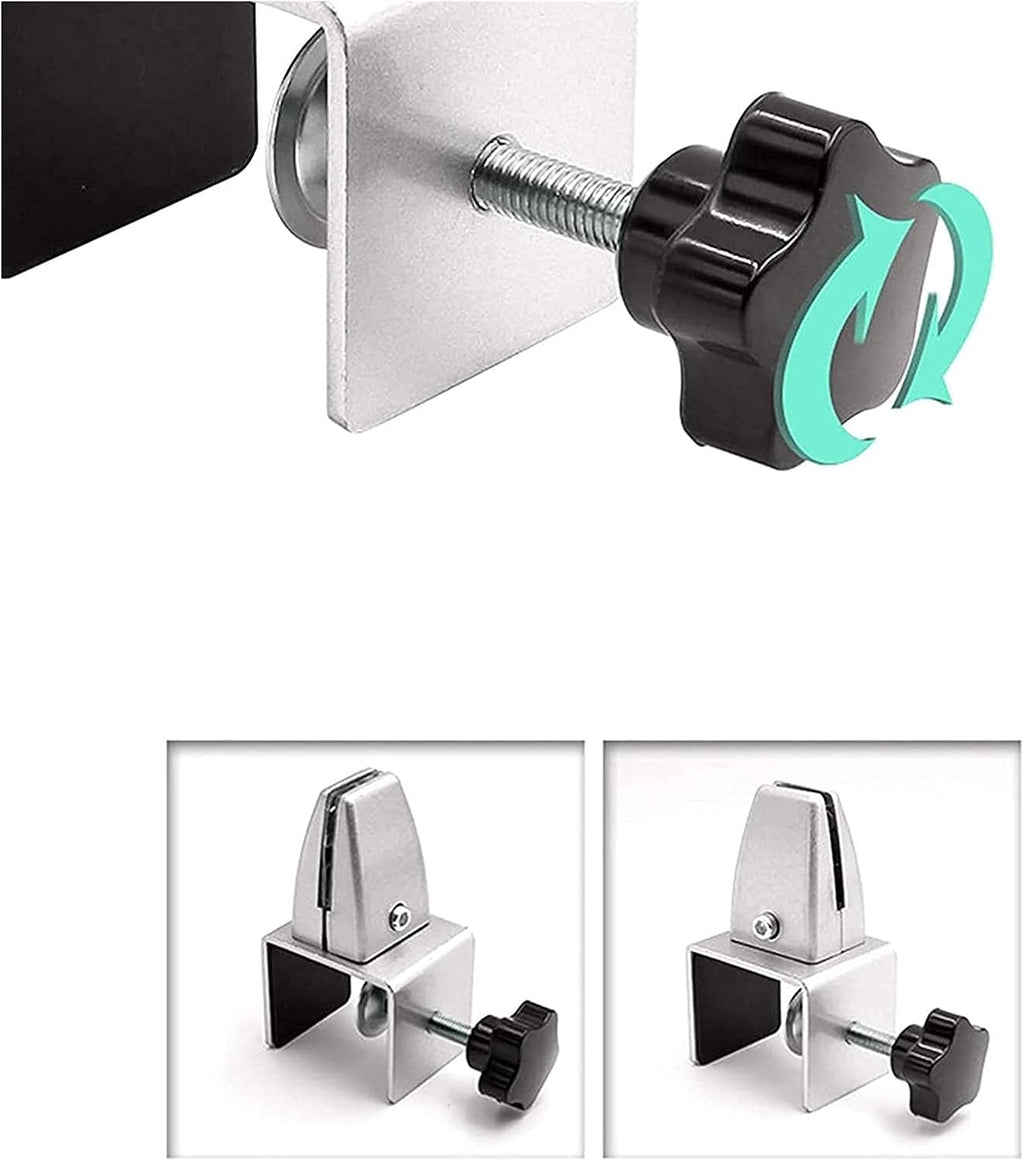 White Alloy Desktop Screen Partition Fixing Clips