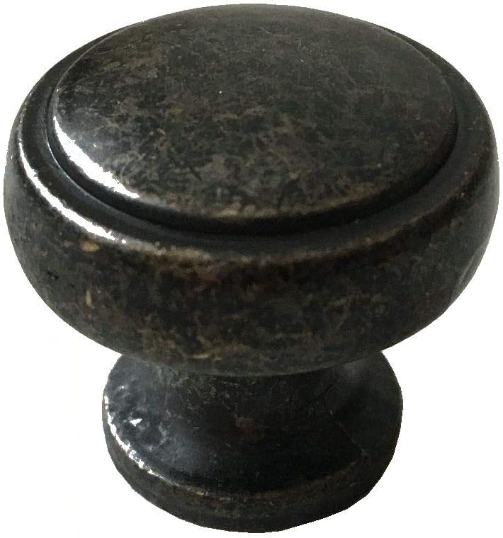 Dark Antique Bronze Round Vintage Drawer Knobs