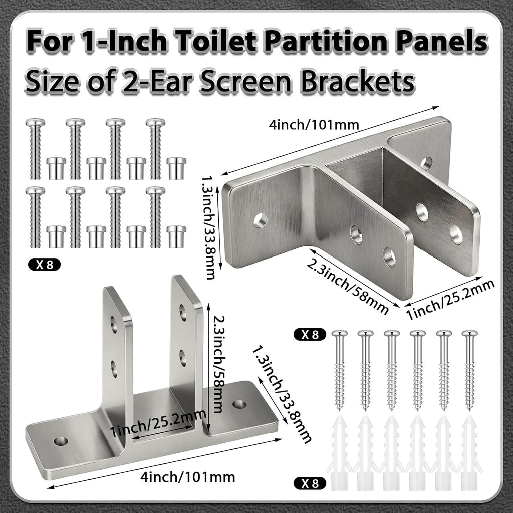 Chrome Urinal Screen Brackets 4 Pack