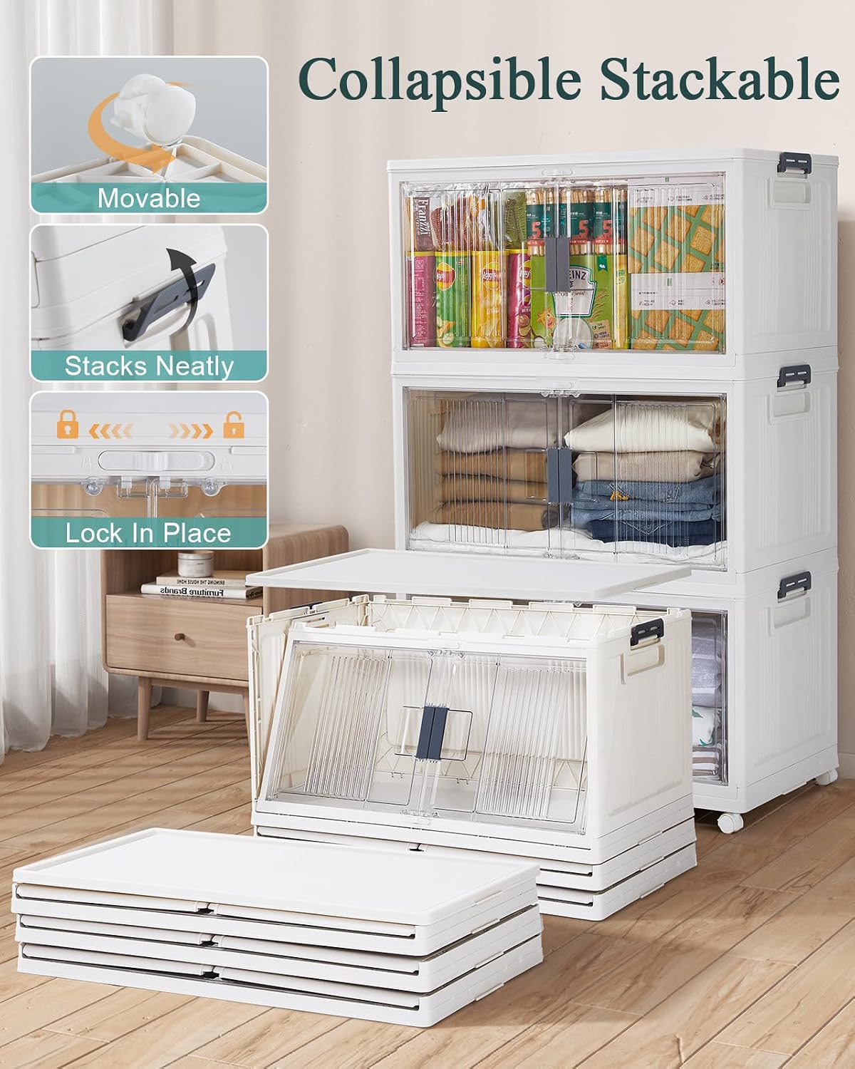 Stackable Lockable Storage Bins