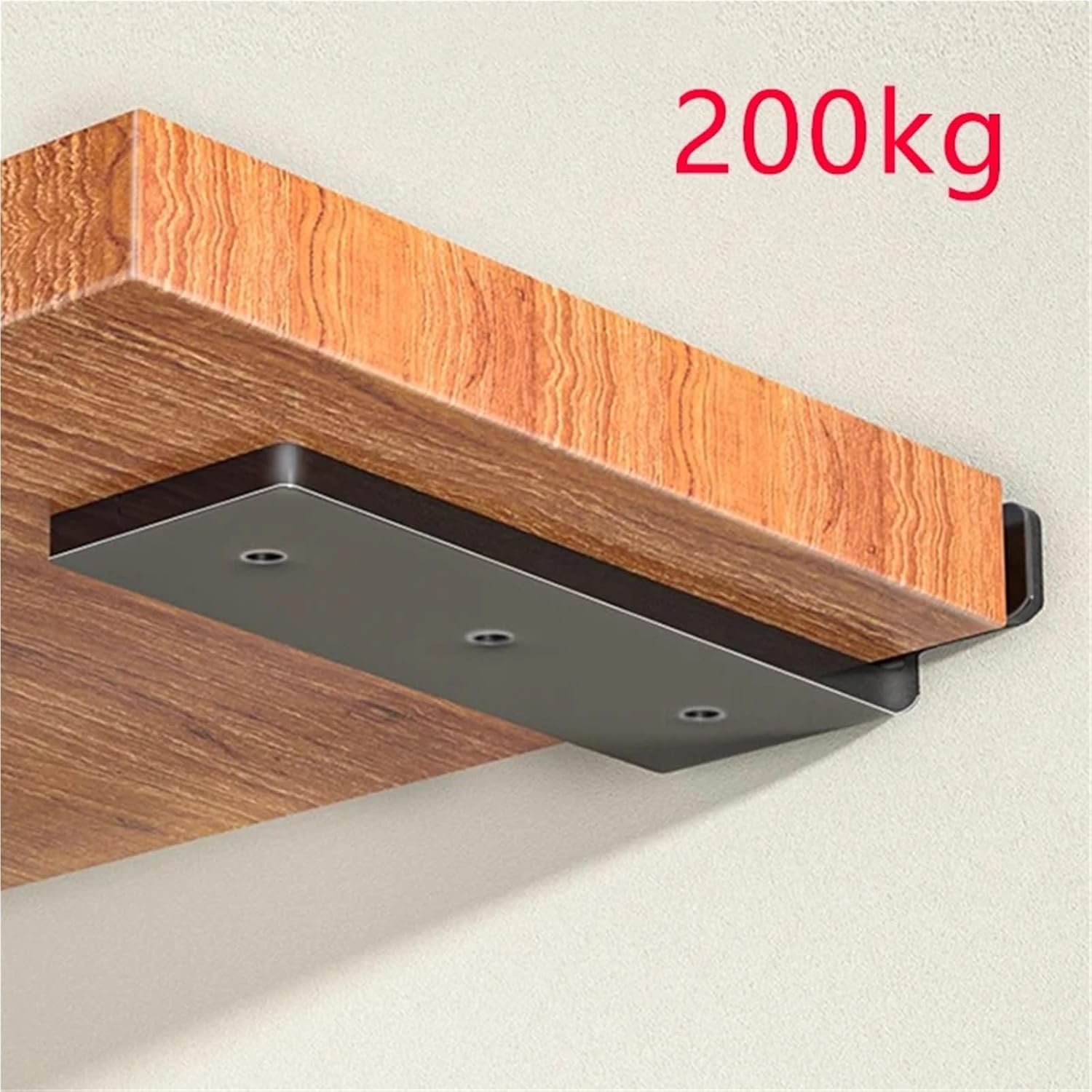 Black Hidden Floating Wall Shelf Support Brackets