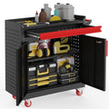 Rolling Lockable Metal Garage Cabinet
