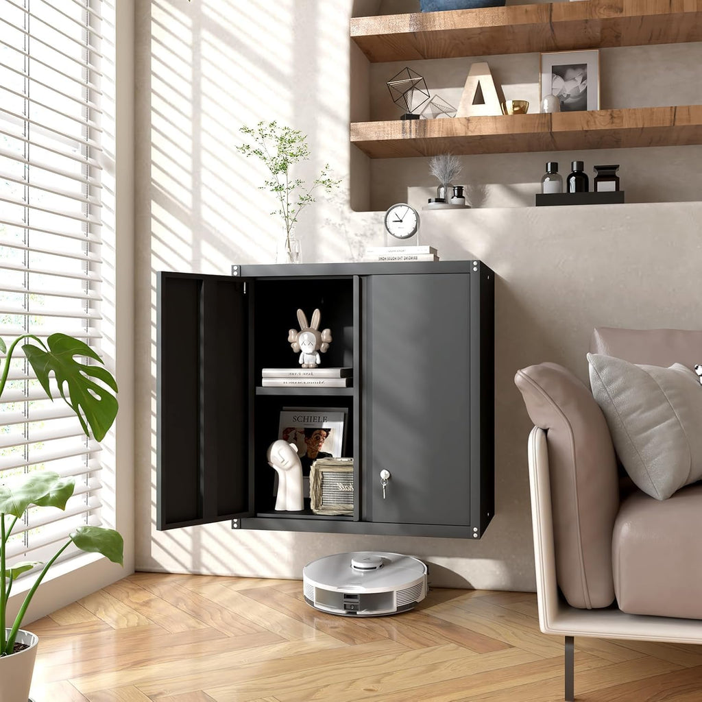 Wall Mount Lockable Metal Garage Cabinet