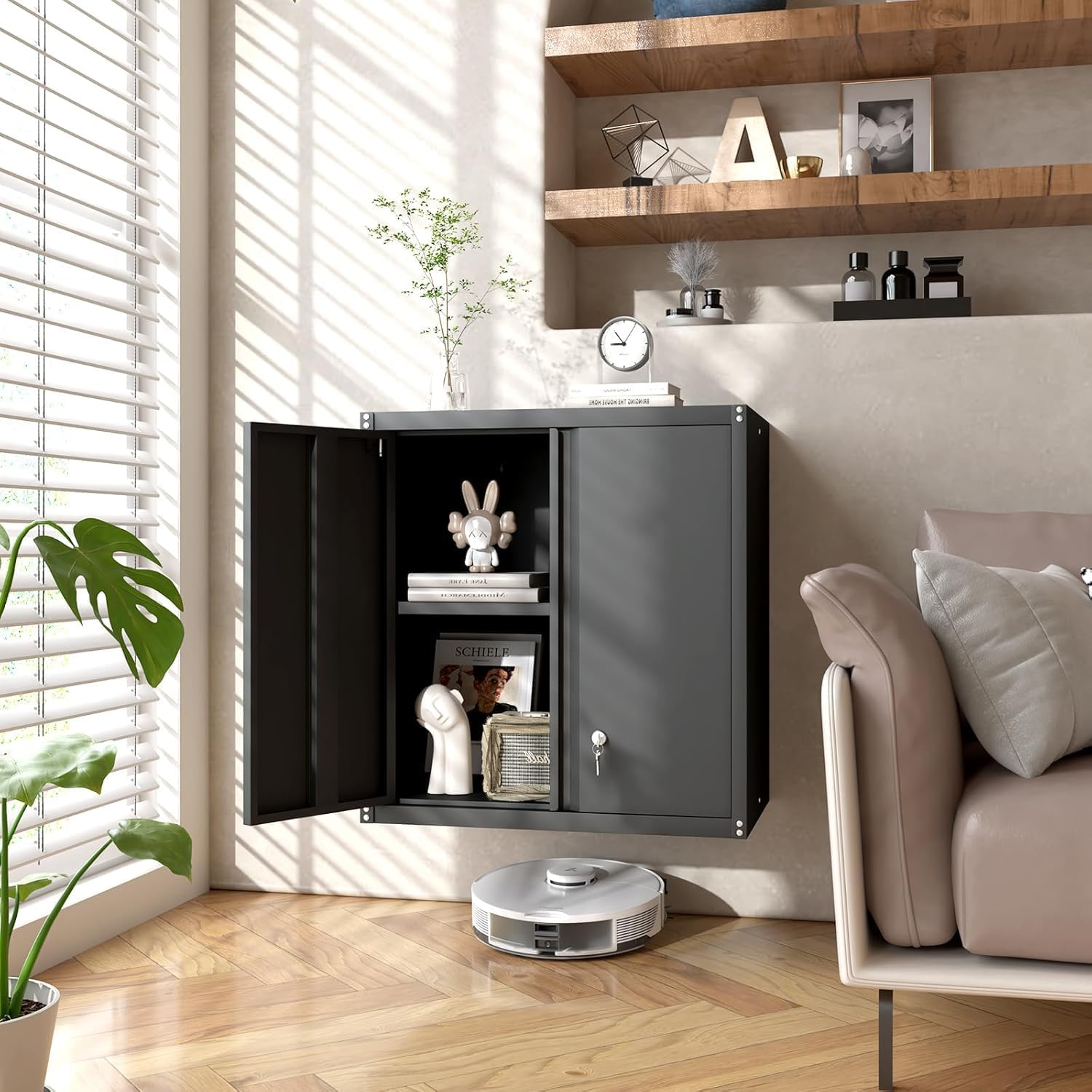 Wall Mount Lockable Metal Garage Cabinet