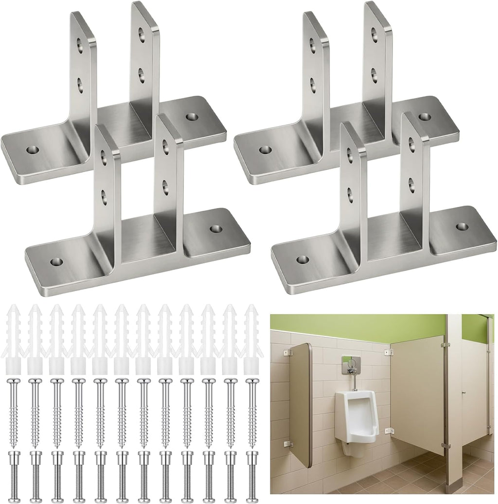 Chrome Urinal Screen Brackets 4 Pack