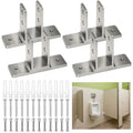 Chrome Urinal Screen Brackets 4 Pack