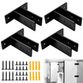 Black Urinal Screen Brackets 4 Pack