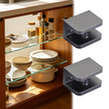 Silver Brushed Glass Shelf Corner Fixing Clamps