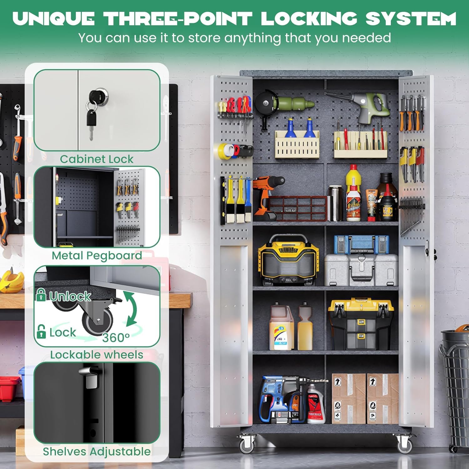 Modular Steel Garage Cabinet Set