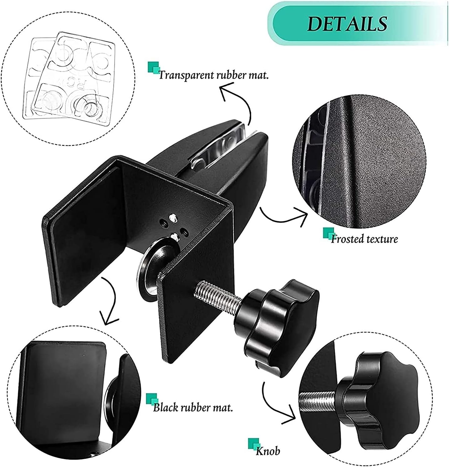 Alloy Glass Screen Partition Fixing Clips