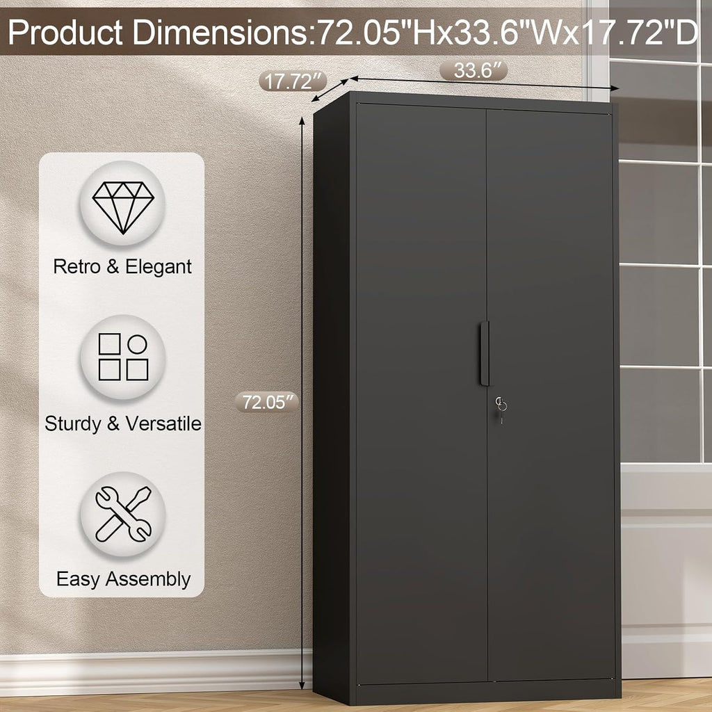 Lockable Metal Garage Storage Cabinet