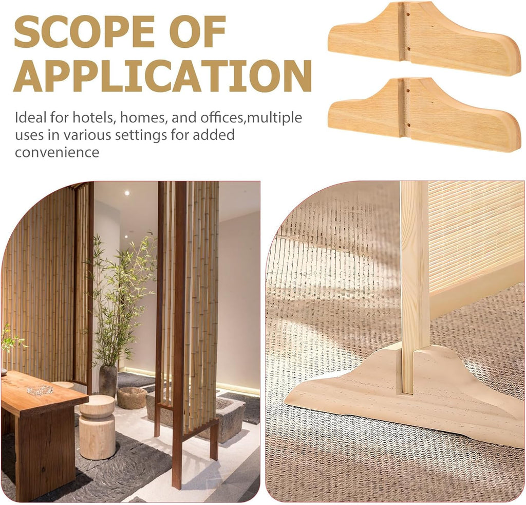 Wooden Partition Screen Support Feet