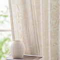 Embroidered Floral Light Filtering Curtains