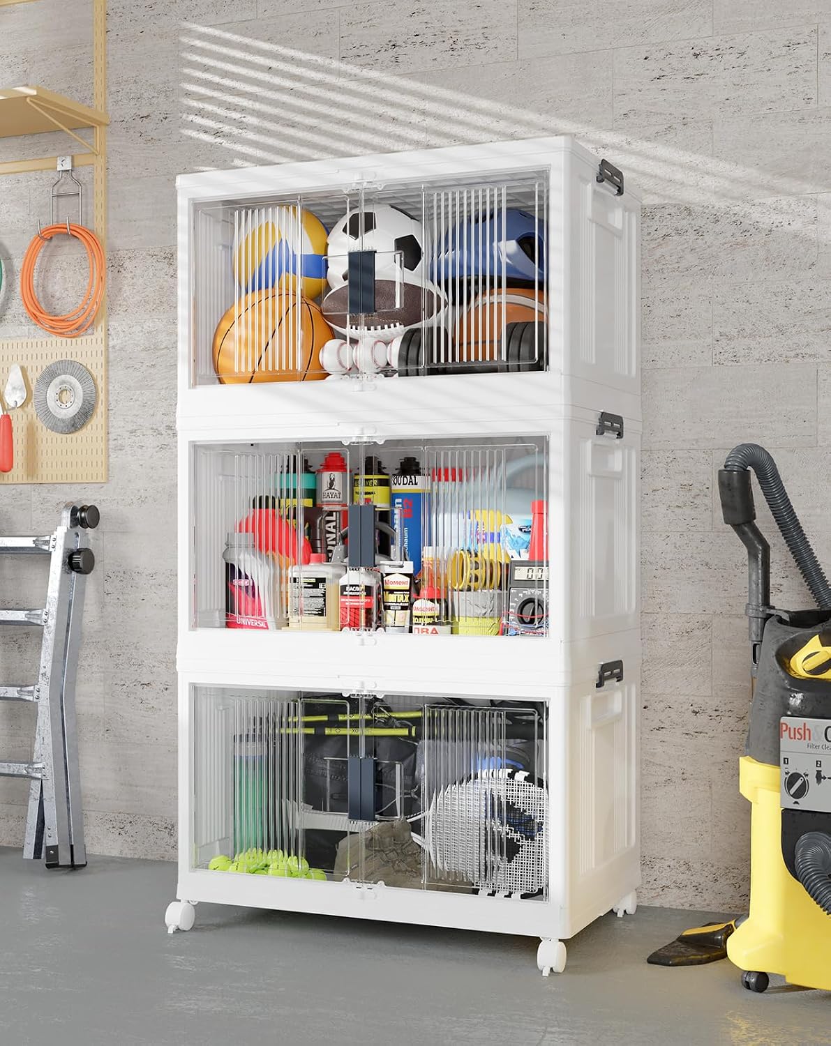 Stackable Lockable Storage Bins