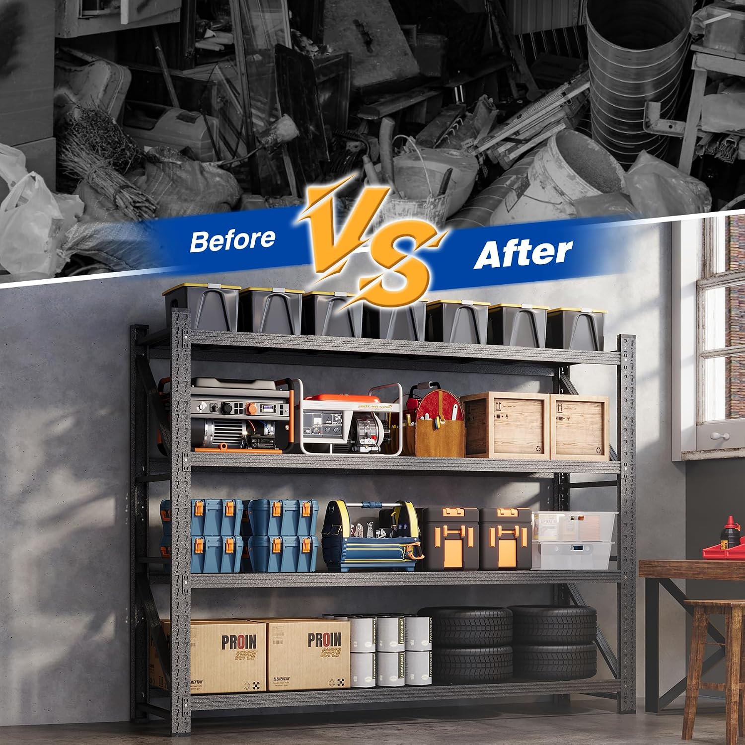 Heavy Duty Metal Garage Storage Shelves