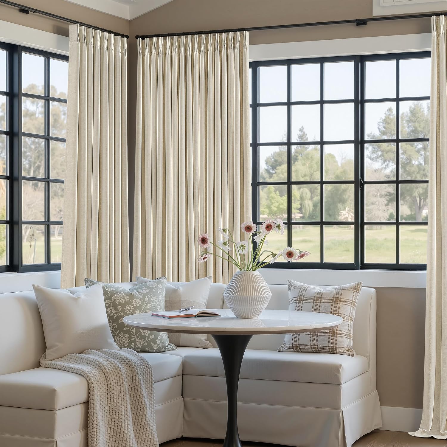 Linen Blackout Sliding Door Curtain