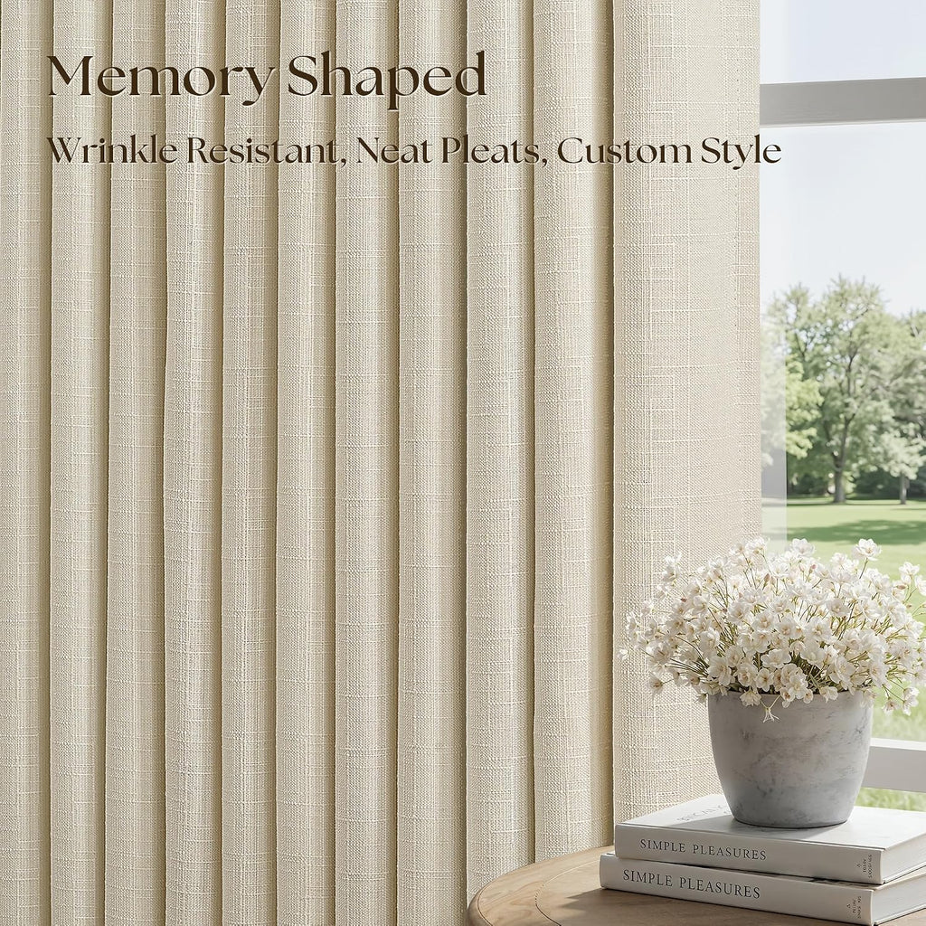 Linen Blackout Sliding Door Curtain