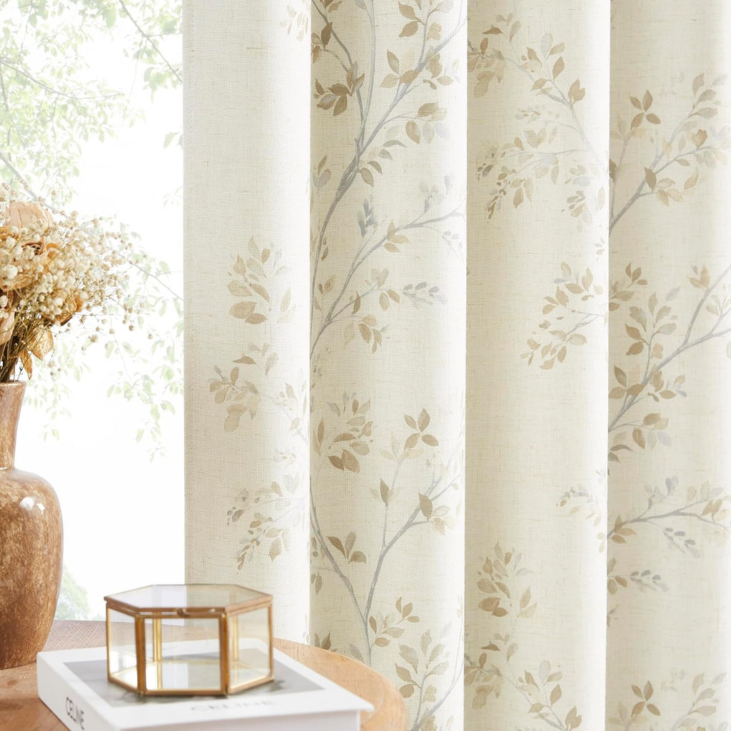 Botanical Blackout Farmhouse Window Curtains