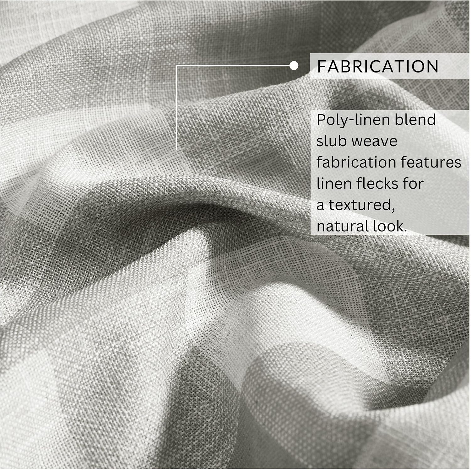 Gray Buffalo Check Room Darkening Curtain