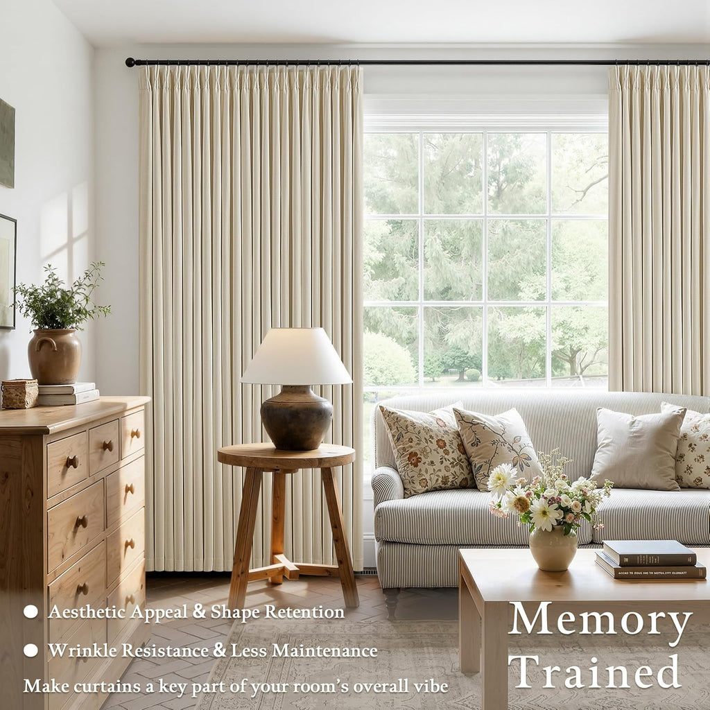 Linen Blackout Sliding Door Curtain